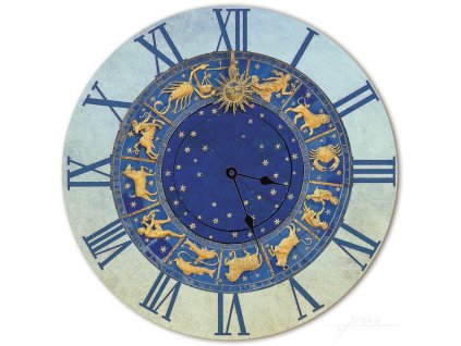 Dřevěné hodiny Zodiac