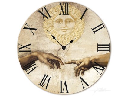 Dřevěné hodiny Michelangelo Buonarroti Dotek 2