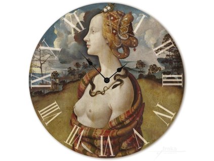 Dřevěné hodiny Piero di Cosimo Simonetta Vespucci