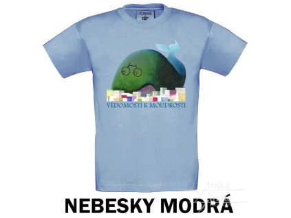 UNI tričko nebesky modré Velryba