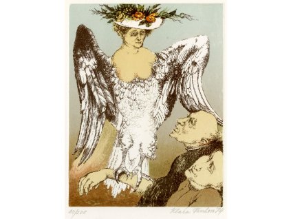 Litografie Klára Trnková Harpie 2