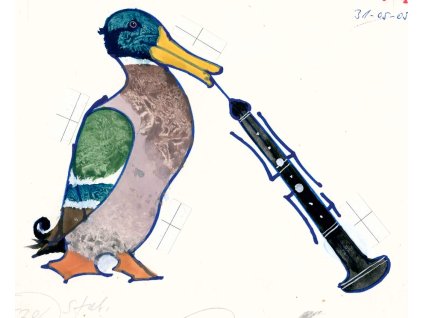 Jiří Trnka Ilustrace Originály Kachna flétna