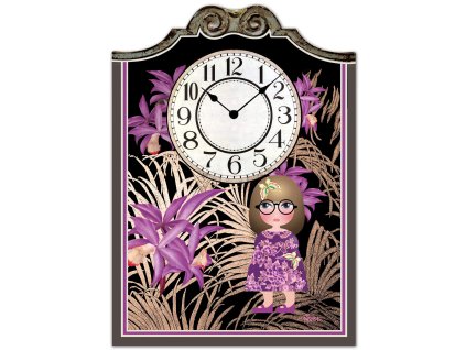 Nástěnné originální hodiny na zeď Malvína brejličky