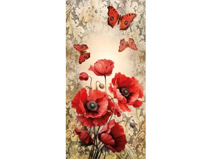 Originální kvalitní ručník 50 x 100 vlčí máky