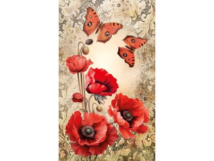 Originální malý ručník na ruce vlčí máky