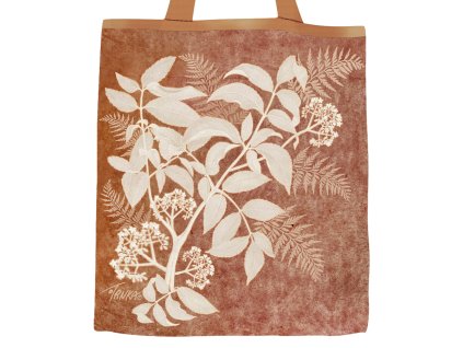 Plátěná nákupní taška podzimní kapradí 2