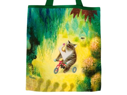 Plátěná nákupní taška kočka kocour