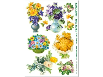 Samolepky květiny Barevné květy