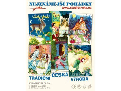 Dřevěné kostky – nejznámější pohádky v modré krabičce