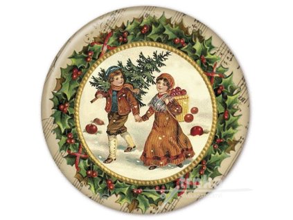 Magnet, Vánoce, Neseme Vám stromek, 58 mm