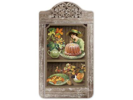 Podzimní svačina - dřevěný obrázek