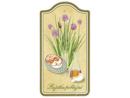Pažitka pobřežní, dřevěný obrázek