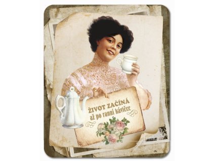 Podložka pod myš Život začíná po ranní kávičce