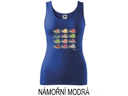 Dámské tílko námořní modrá Šneci