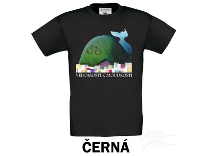 UNI tričko černé Velryba