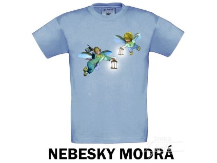 UNI tričko nebesky modré Broučci