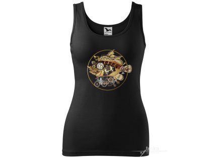 Tílko dámské Mechanická ryba Steampunk