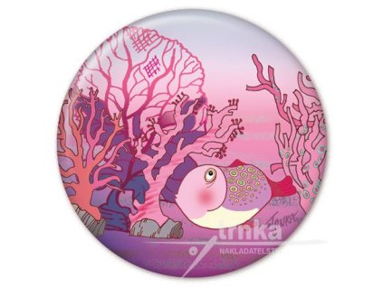 Zrcátko Ryba v moři 58 mm/NB