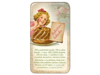 Magnet Babiččina bábovka 50 x 90 mm/NB