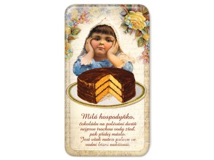 Magnet Milá hospodyňko, čokoláda 50 x 90 mm/NB