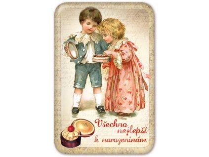 Magnet Všechno nejlepší k narozeninám 40 x 60 mm/NB