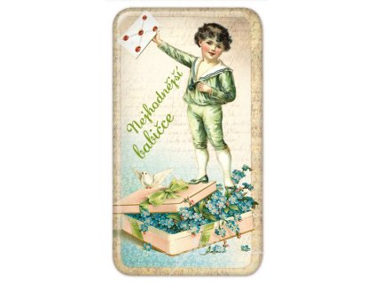 Magnet Nejhodnější babičce, zelený kluk 50 x 90 mm/NB
