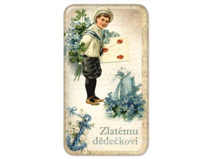 Magnet Zlatému dědečkovi - Kotva plná pomněnek