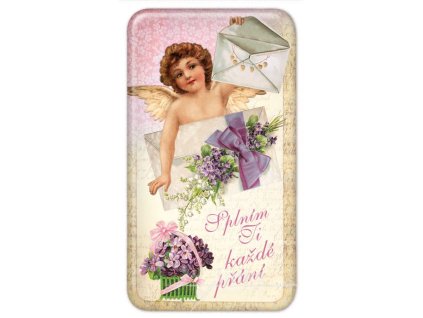 Magnet Splním Ti každé přání, holčička drží dvě obálky 50 x 90 mm/NB