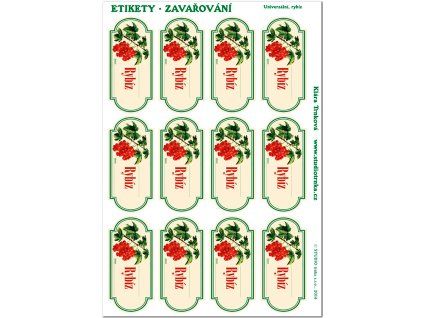 Samolepicí etikety zavařování rybíz