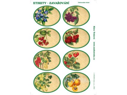 Samolepící etikety zavařování univerzální 3