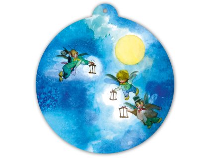 Broučci letí Měsíc svítí Jiří Trnka dřevěný obrázek
