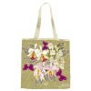Plátěná nákupní taška větší Tajemství růžových orchidejí ve světlém 1