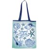 Nákupní plátěná taška kytice dary moře světlé