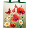 Plátěná nákupní taška vlčí máky a kopretiny 2