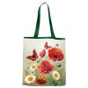 Plátěná nákupní taška vlčí máky a kopretiny