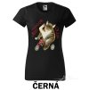 Černé Tričko dámské Kocour pozor jedu