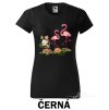 Černé Tričko dámské Plameňáci
