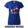 Námořní modré Tričko dámské Plameňáci