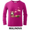 Malinové Tričko dětské DR Plameňáci