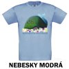 Nebesky modré Tričko dětské KR Velryba