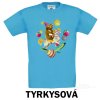 Tyrkysové Tričko dětské KR Míša Kulička