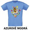 Azurové modré Tričko dětské KR Míša Kulička