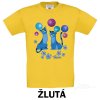 Žluté Tričko dětské KR Kočky modré