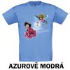 Azurově modré Tričko dětské KR Hodná beruška