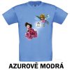 Azurově modré Tričko dětské KR Brouček a beruška