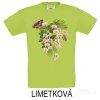 Limetkově zelené Dětské tričko KR Orchidej milují i motýli