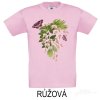 Růžové Dětské tričko KR Orchidej milují i motýli