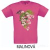 Malinové Dětské tričko KR Orchidej milují i motýli