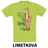 Limetkově zelené Tričko dětské KR Žirafa