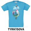 Tyrkysové Tričko dětské KR Ryba